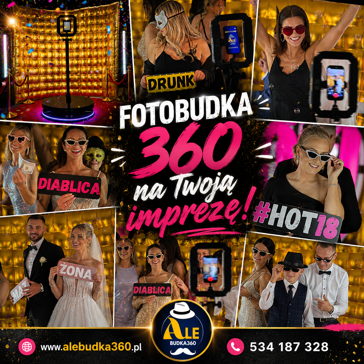 Wynajem fotobudka 360 Bydgoszcz